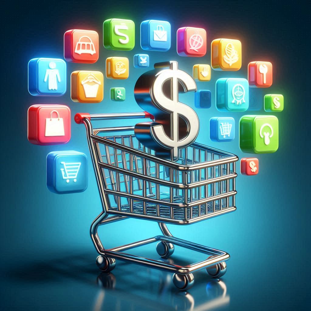 3D effect icon for e-commerce