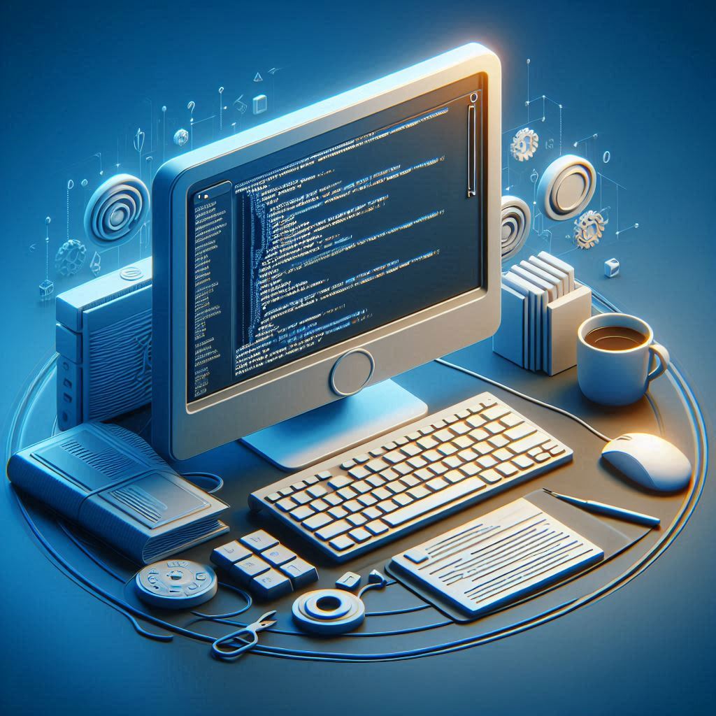 3D effect icon for software development